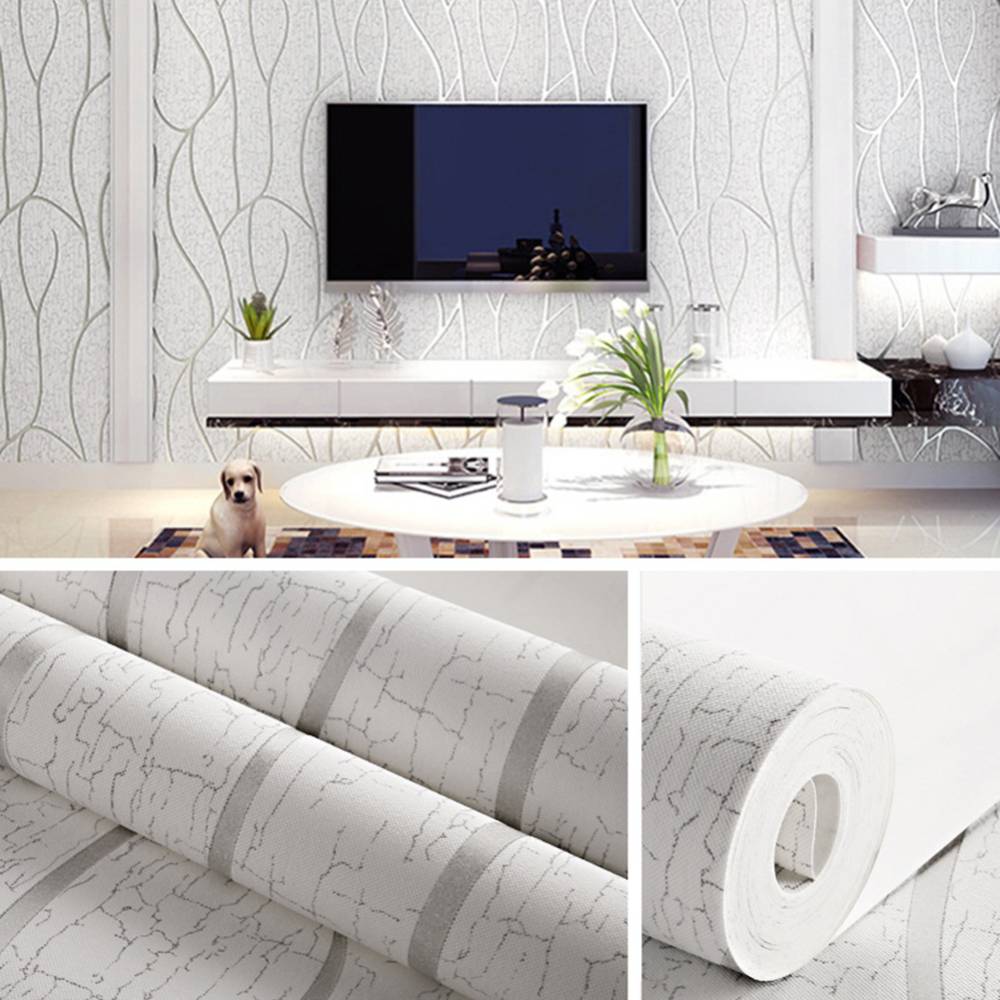 3d Stripe Non Woven Wallpaper Roll 950cm