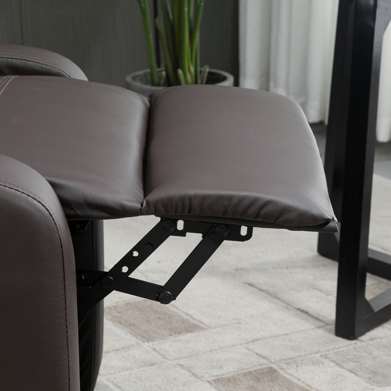 Recliner Sofa Chair Pu Leather Massage W/ Remote | Brown
