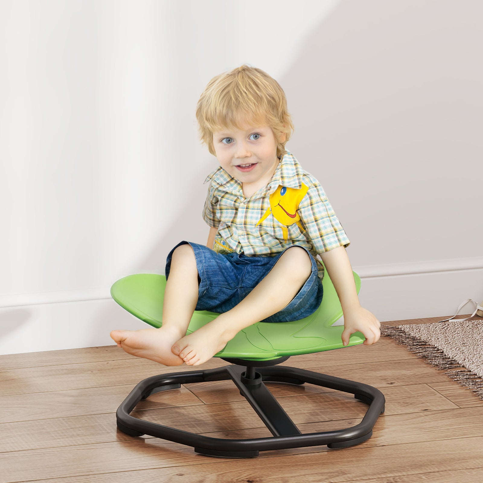Butterfly-shaped Kids Swivel Chair, Sensory Spinning Chair | Green