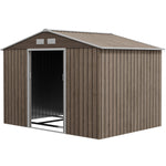 Garden Shed Storage Unit With Locking Door Floor Foundation | Medium | Pale Brown