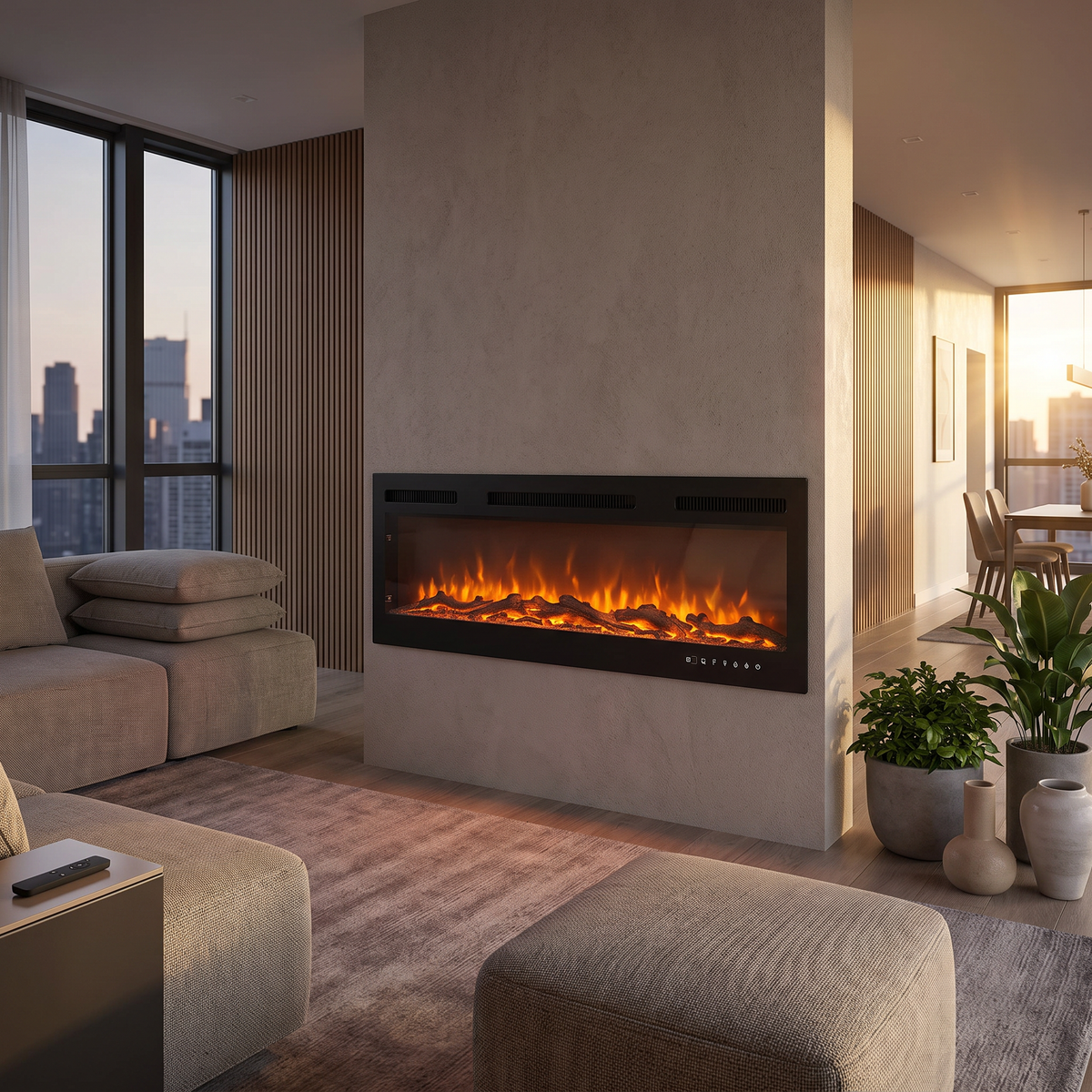 Breeins Electric Fireplace With Remote Control
