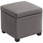 40cm Ottoman Storage Box With Removable Lid, Foot Rest | Grey