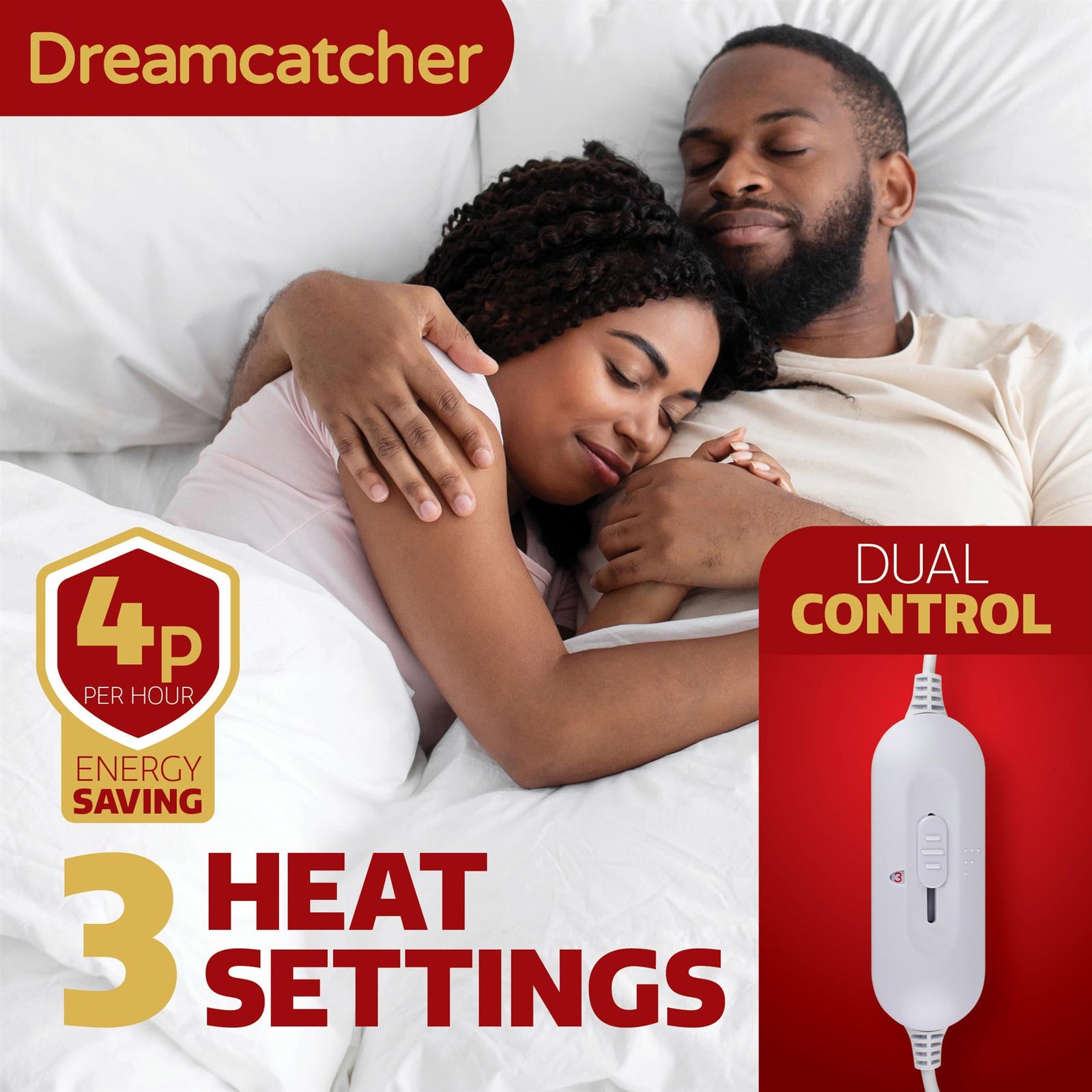 Deluxe Electric Blanket Fully Fitted Polar Fleece Heated Bed Underblanket 3 Heat Settings | Single | White