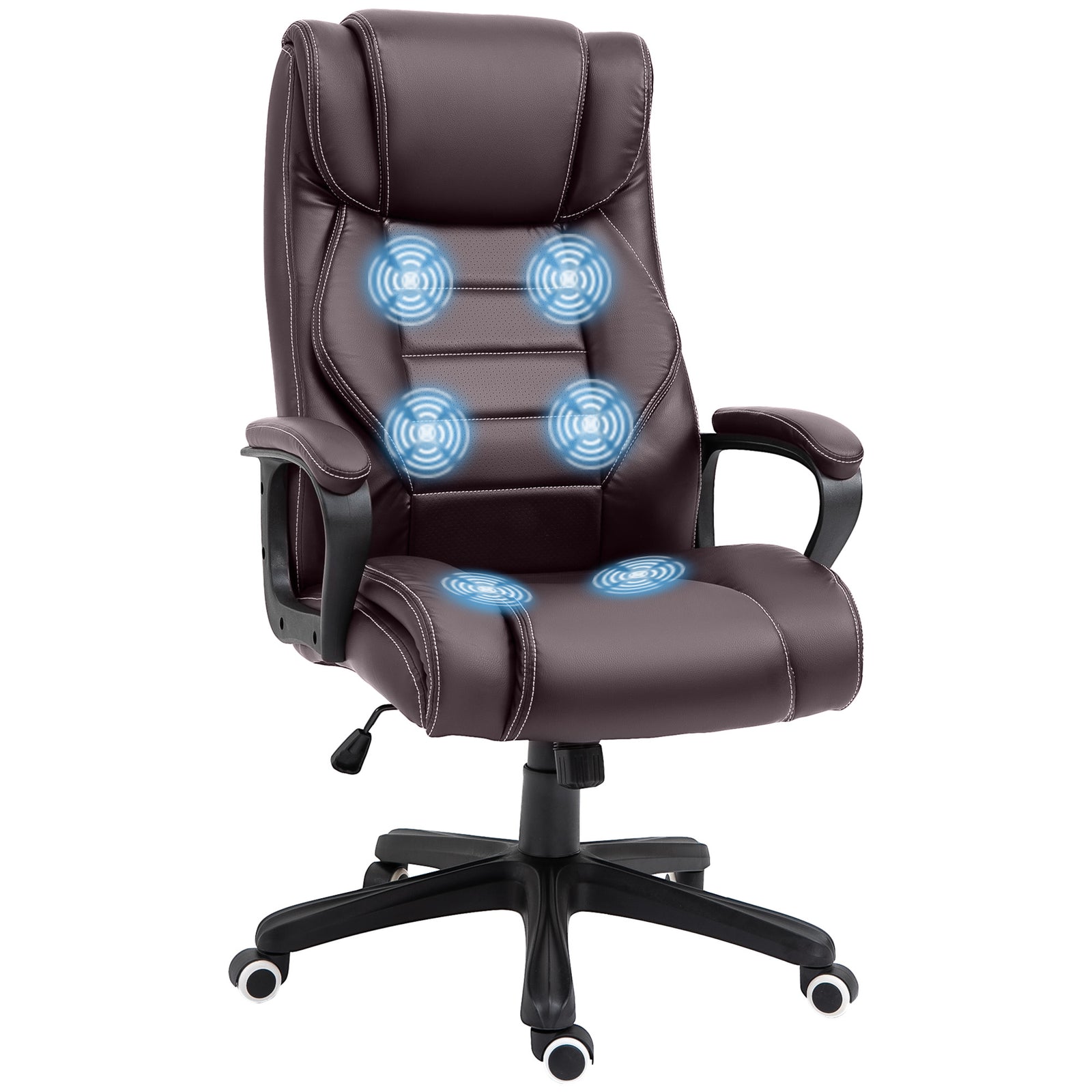 High Back Vibration Massage Chair | Brown