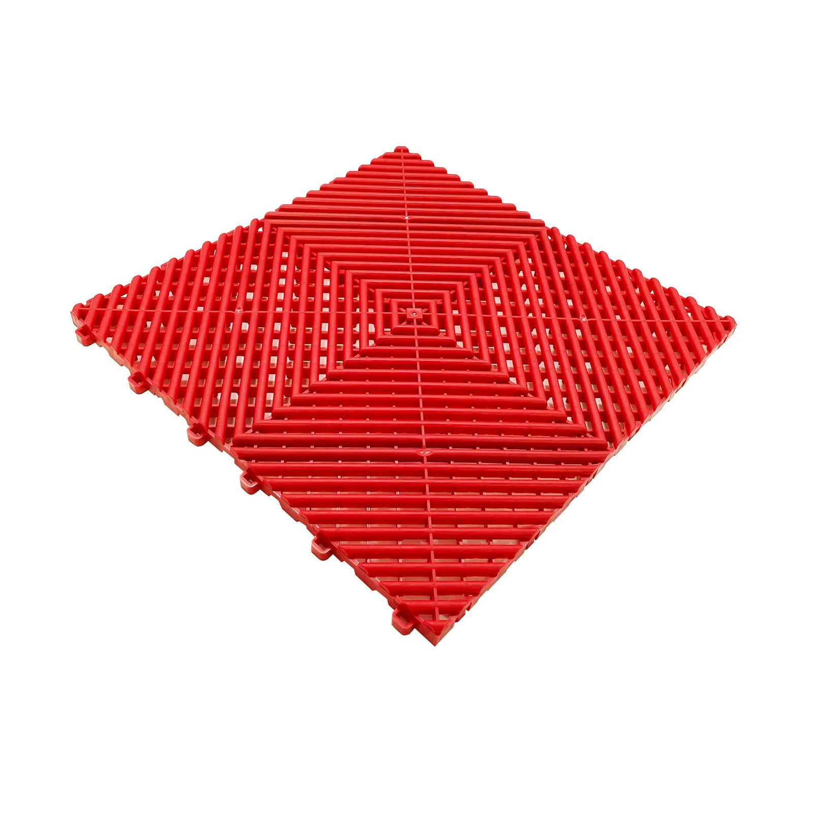 Heavy Duty Vented Garage Interlocking Floor Tiles | Red