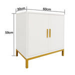 HYGRAD BUILT TO SURVIVE Under Sink Bathroom Storage Cabinet Vanity Unit – 2 Door White Cupboard With Shelf