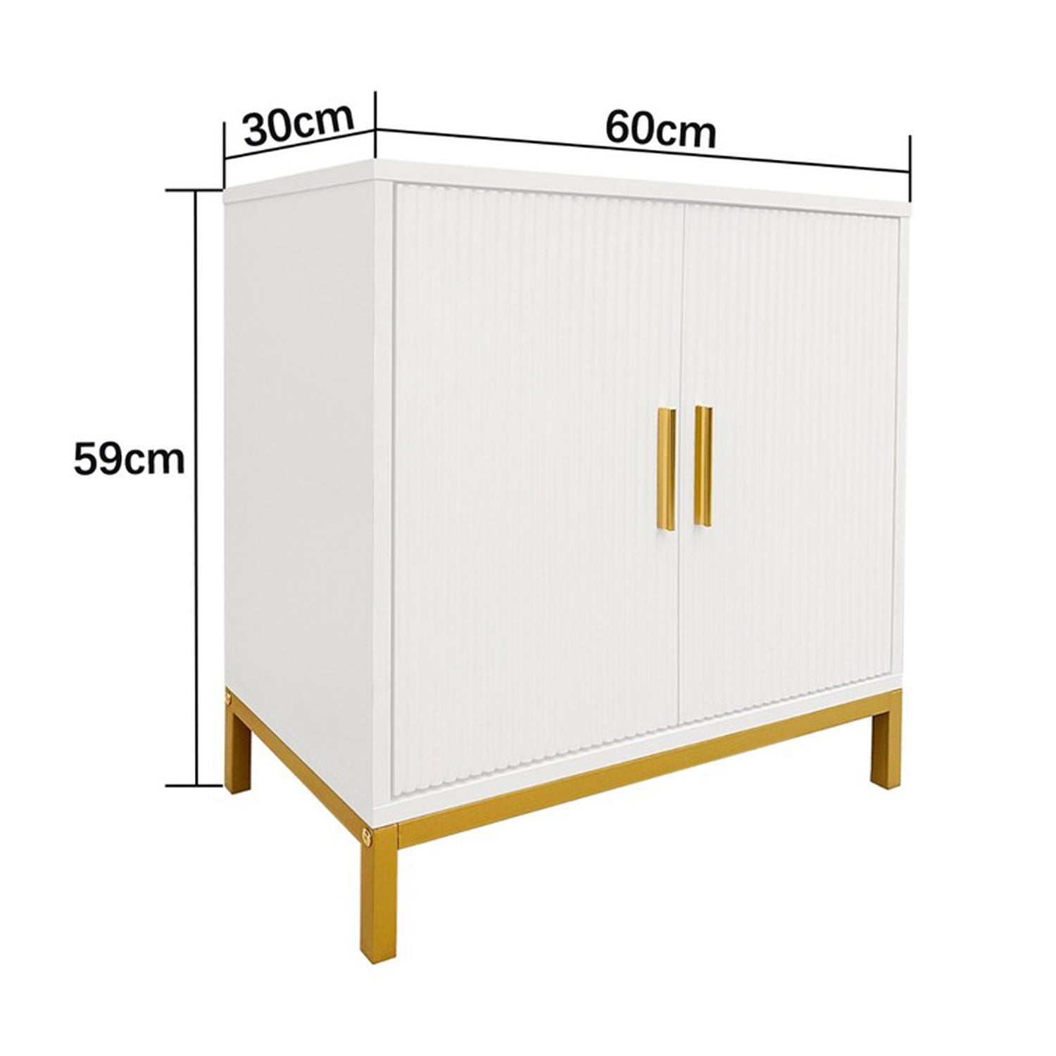 HYGRAD BUILT TO SURVIVE Under Sink Bathroom Storage Cabinet Vanity Unit – 2 Door White Cupboard With Shelf