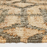 Tiran Brown Geometric Handwoven Jute Rug | 200cm | Brown
