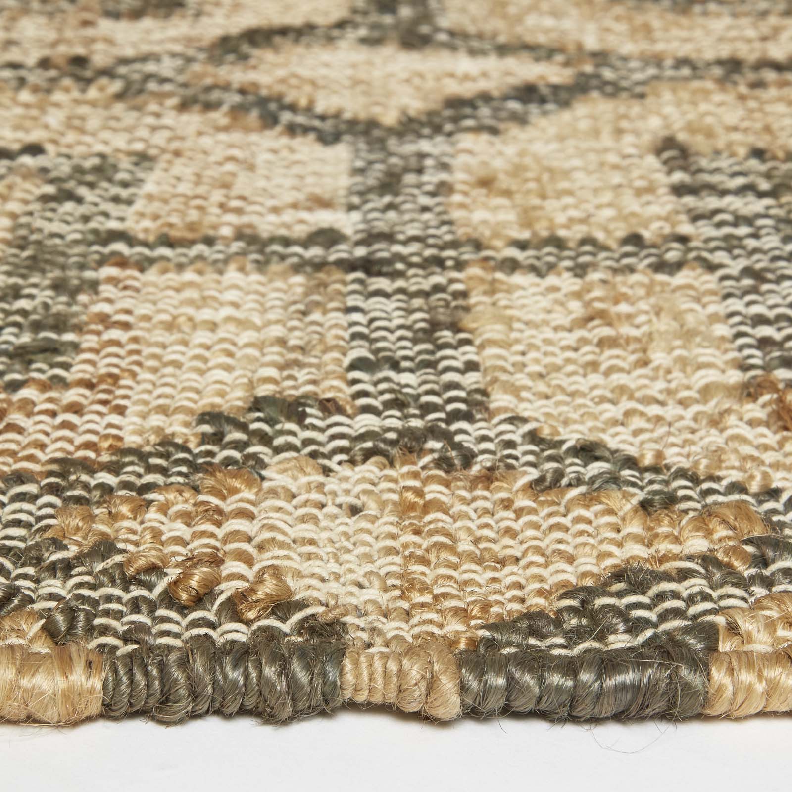 Tiran Brown Geometric Handwoven Jute Rug | 200cm | Brown