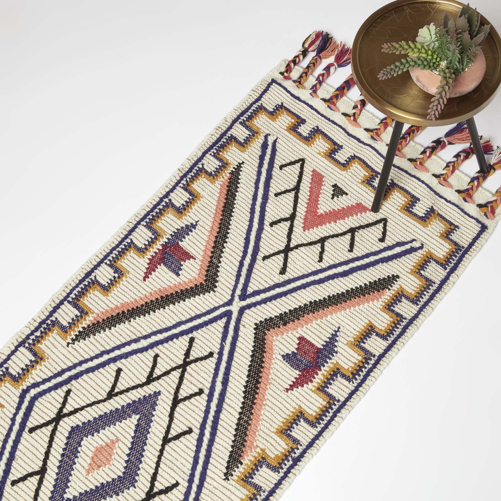 Goa Multi Colour Kilim Wool Rug | 200cm | Multi Colour