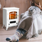 Fireplace Stove Heater Log Burning Flame Electric 950/1850w | One Size | White