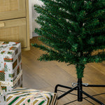 6/7.5ft Artificial Pencil Christmas Tree With Steel Base | 6ft | Green