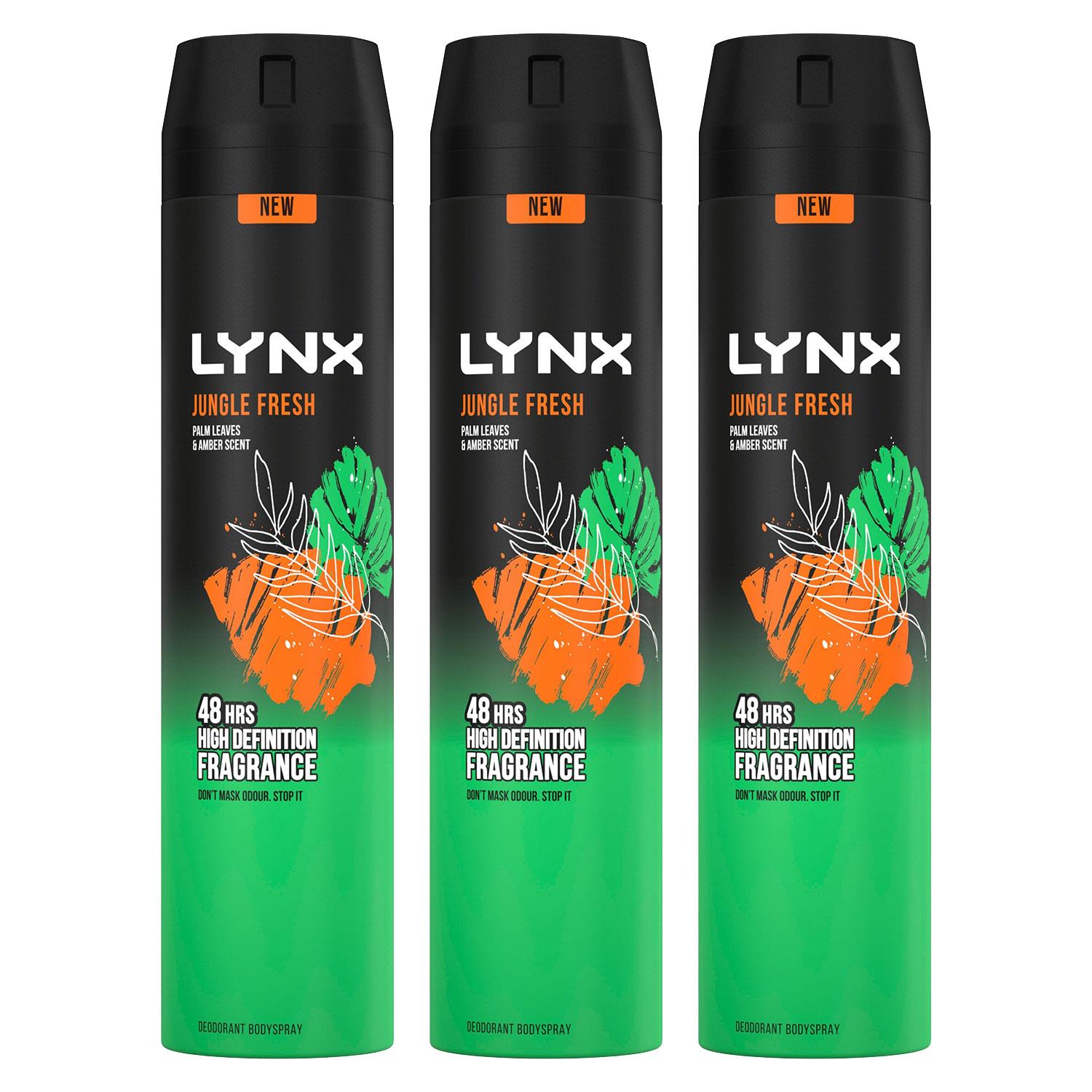 Xxl Body Spray Jungle Fresh 48h High Definition Fragrance Deodorant,3x250ml