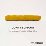 Quilted Velvet Chair Pad, 40 X 40 Cm | Set of 4 | Yellow