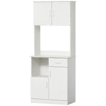 Modern Kitchen Cupboard With Microwave Shelf