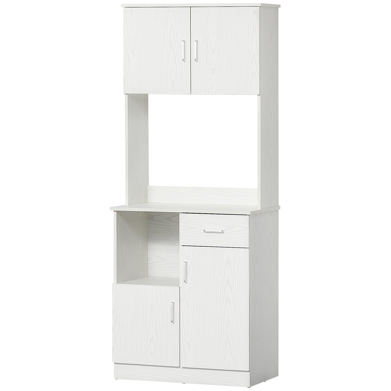 Modern Kitchen Cupboard With Microwave Shelf