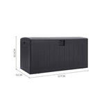 Large 105-gallon Outdoor Storage Box For Deck Or Patio | Black