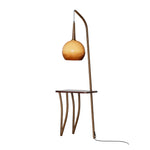 Breeins Vintage Style Floor Lamp With Irregular Design And Pomelo-shaped Lampshade