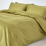 Egyptian Cotton Duvet Cover With Pillowcase 1000 Tc | Super King | Olive Green