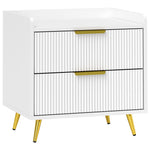 Bedside Table With 2 Drawers For Bedroom, Living Room | One Size | White