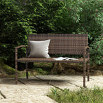 Patio Rattan 2 Seater Garden Bench Love Seat Garden Armchair Brown | Brown