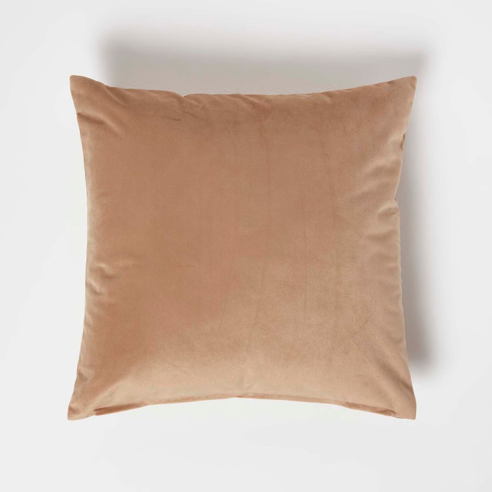 Velvet Cushion With Microfibre Insert | 45cm x 45cm | Beige