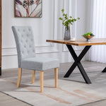 Set Of 2 Pienza Fabric Dining Chairs