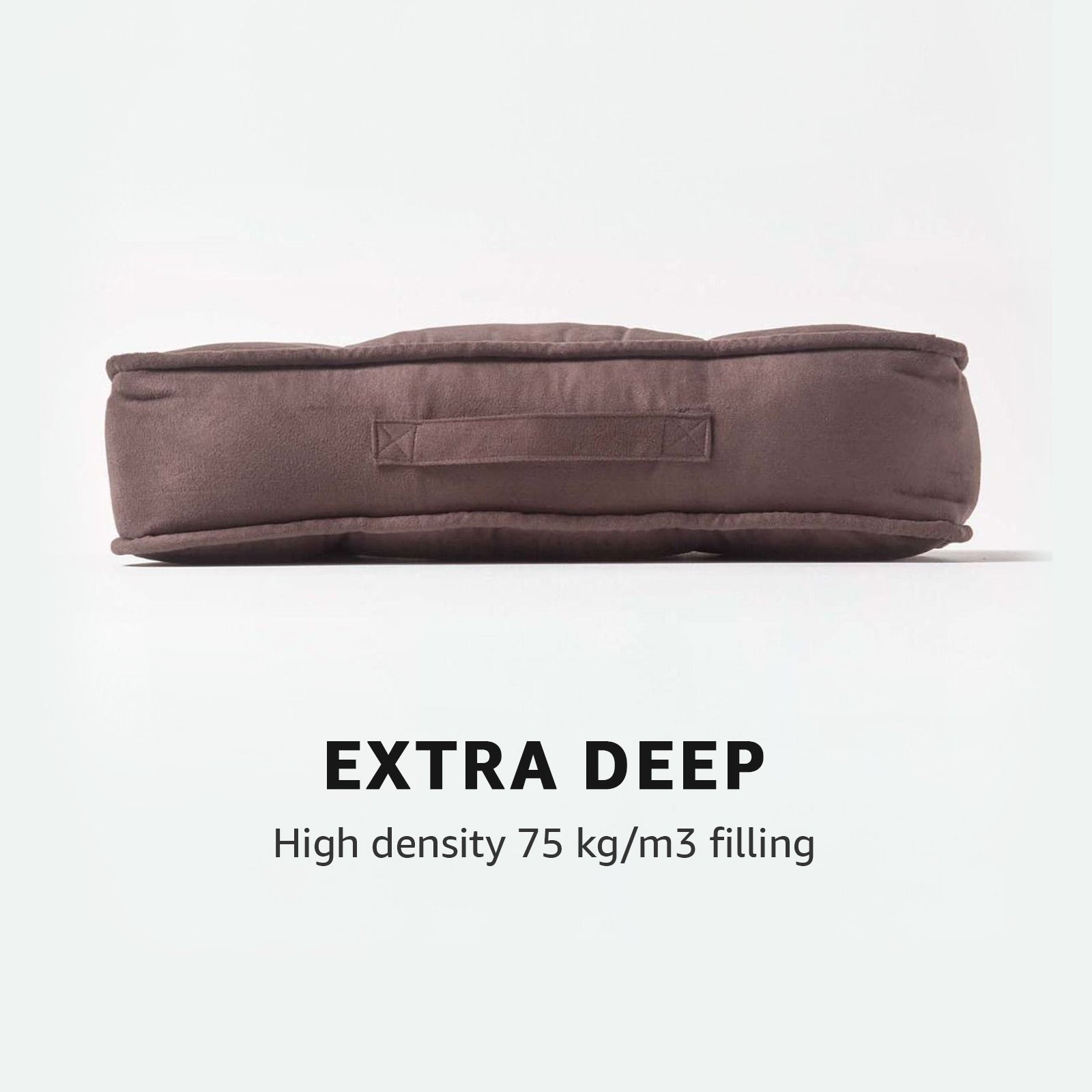 Faux Suede Armchair Booster Cushion | 50cm x 50cm | Chocolate