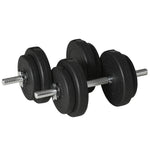 20kg Adjustable Dumbbells Weight Set | Black