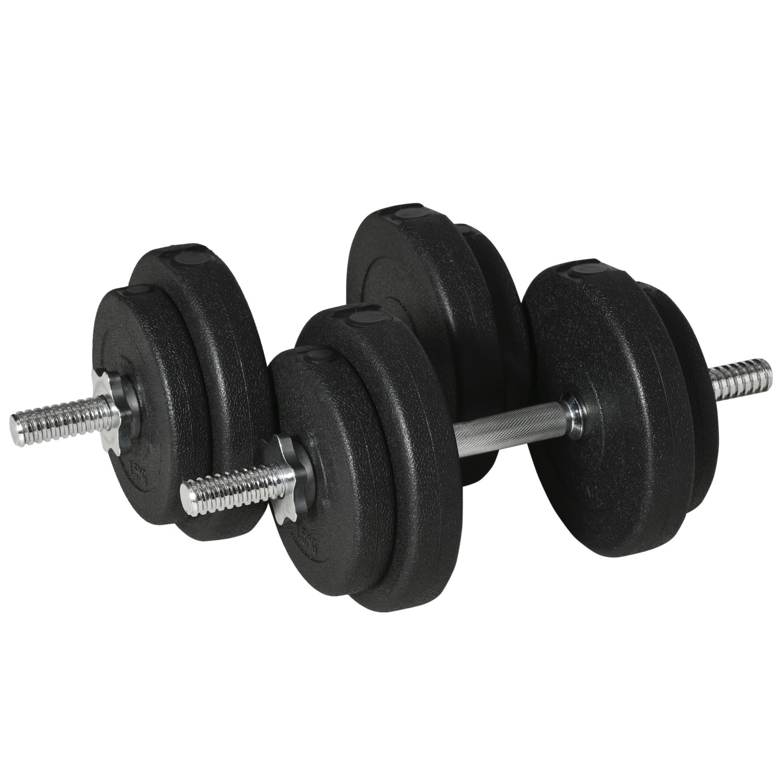20kg Adjustable Dumbbells Weight Set | Black