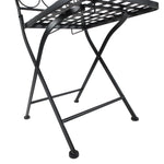 Outdoor 3pc Bistro Set Dining Folding Chairs Patio Furniture