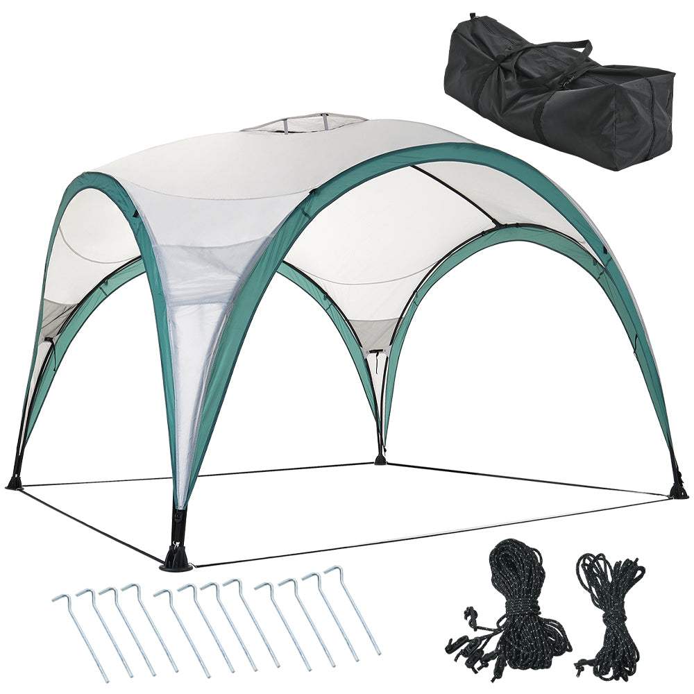 3*3m Pop-Up Canopy Tent, Portable Waterproof UV-Resistant Outdoor Gazebo Shelter with Carry Bag, Stakes & Ropes for Camping