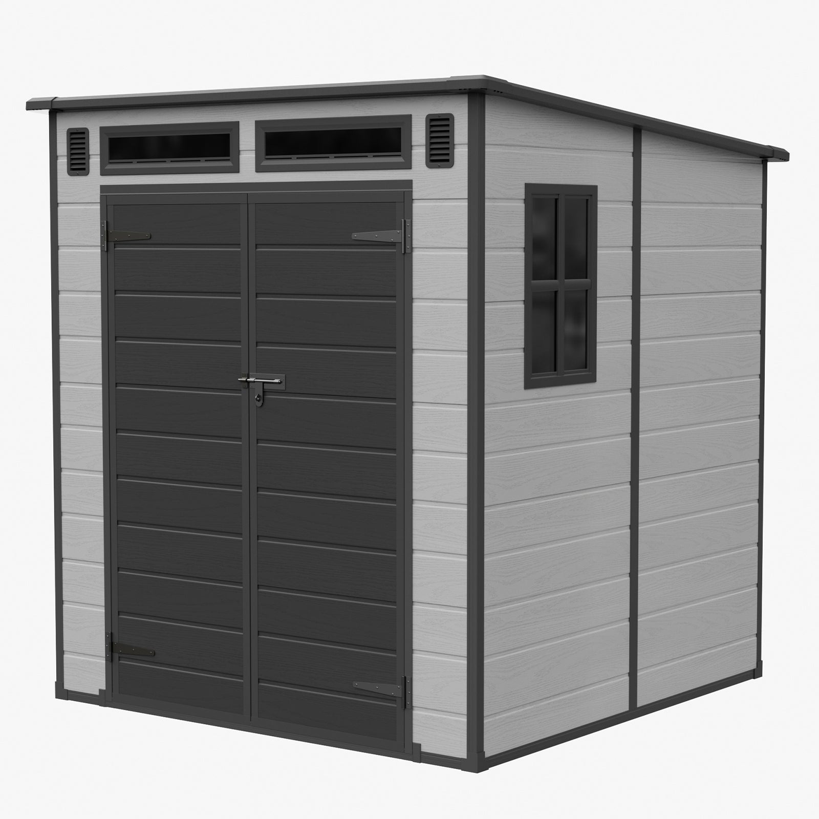 Breeins 6 X 6ft Outdoor Garden Pent Roof Tool Storage Shed