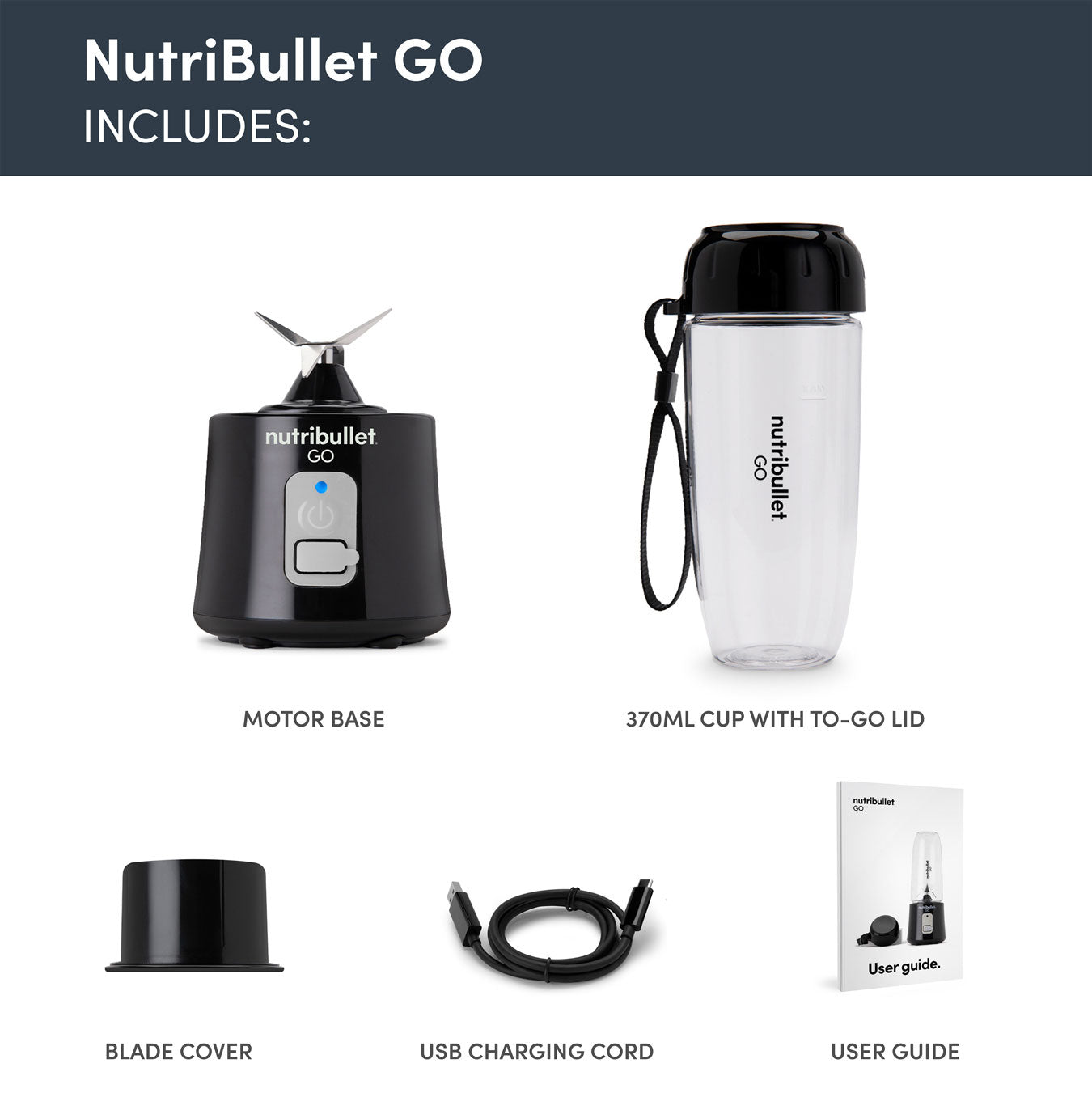 Go White - Portable  Blender | White