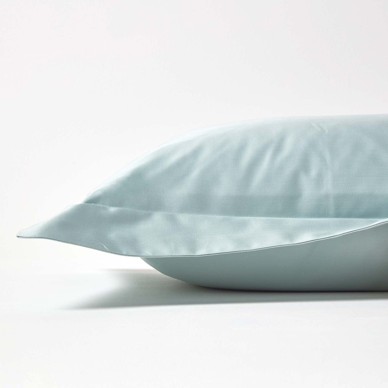 Organic Cotton Oxford Pillowcase 400 Tc | 48 x 74cm | Duck Egg Blue