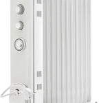 Oil Filled 11 Fin Portable Electric Radiator Heater 2500w | White