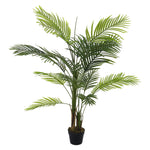 130cm/150cm H Artificial Palm Tree With Lifelike Green Fronds In Black Pot Indoor Tropical Decorative Plant | Large
