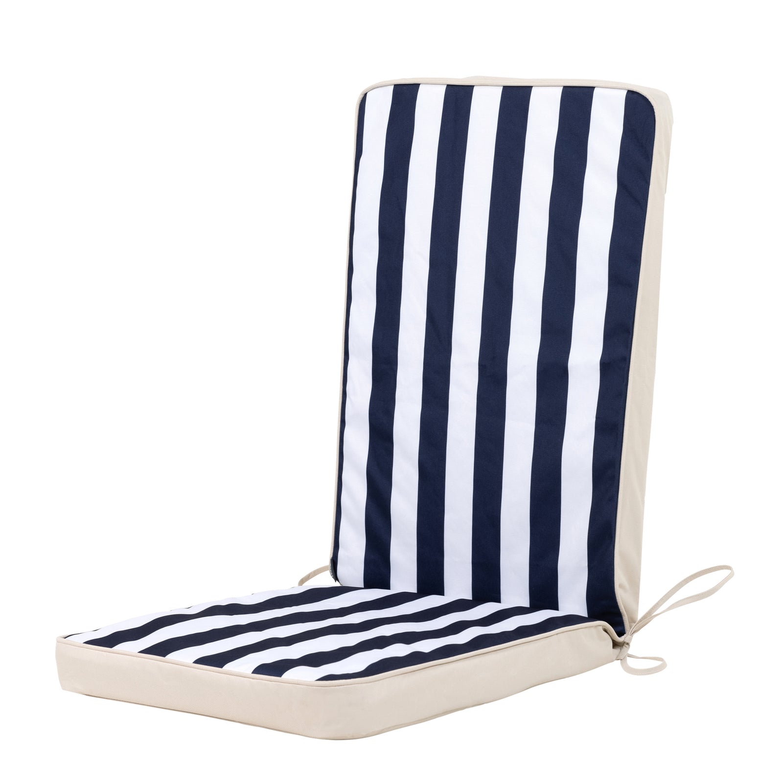 Outdoor High Back Seat Cushion Set Of 4 Deck Stripe