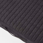 Faux Suede Orthopaedic Foam 2 Seater Booster Cushion | 50cm x 100cm | Black