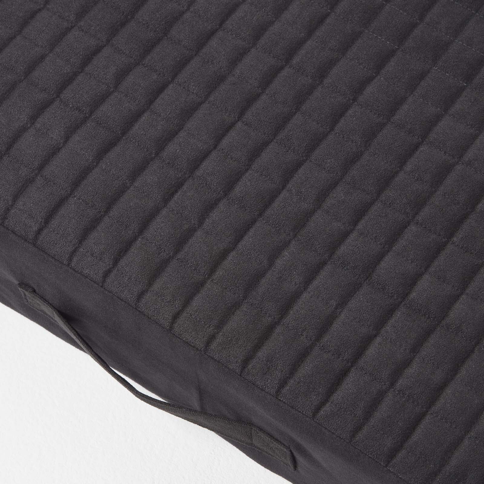 Faux Suede Orthopaedic Foam 2 Seater Booster Cushion | 50cm x 100cm | Black