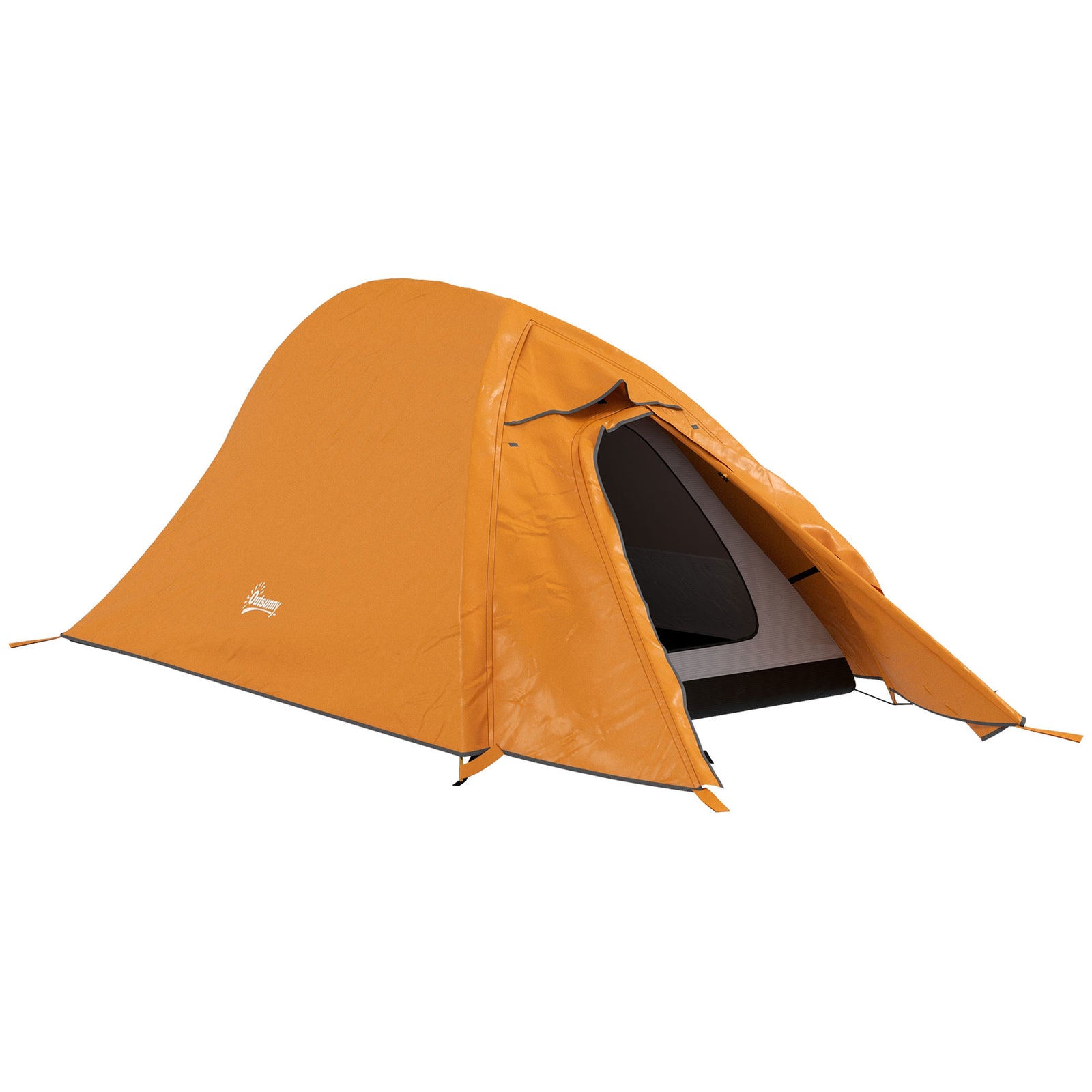 Double Layer Camping Tent For 1-2 Man, 2000mm Waterproof | Orange