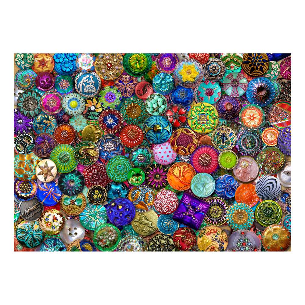The House of Puzzles Glass Buttons 1000 Piece Jigsaw Puzzle