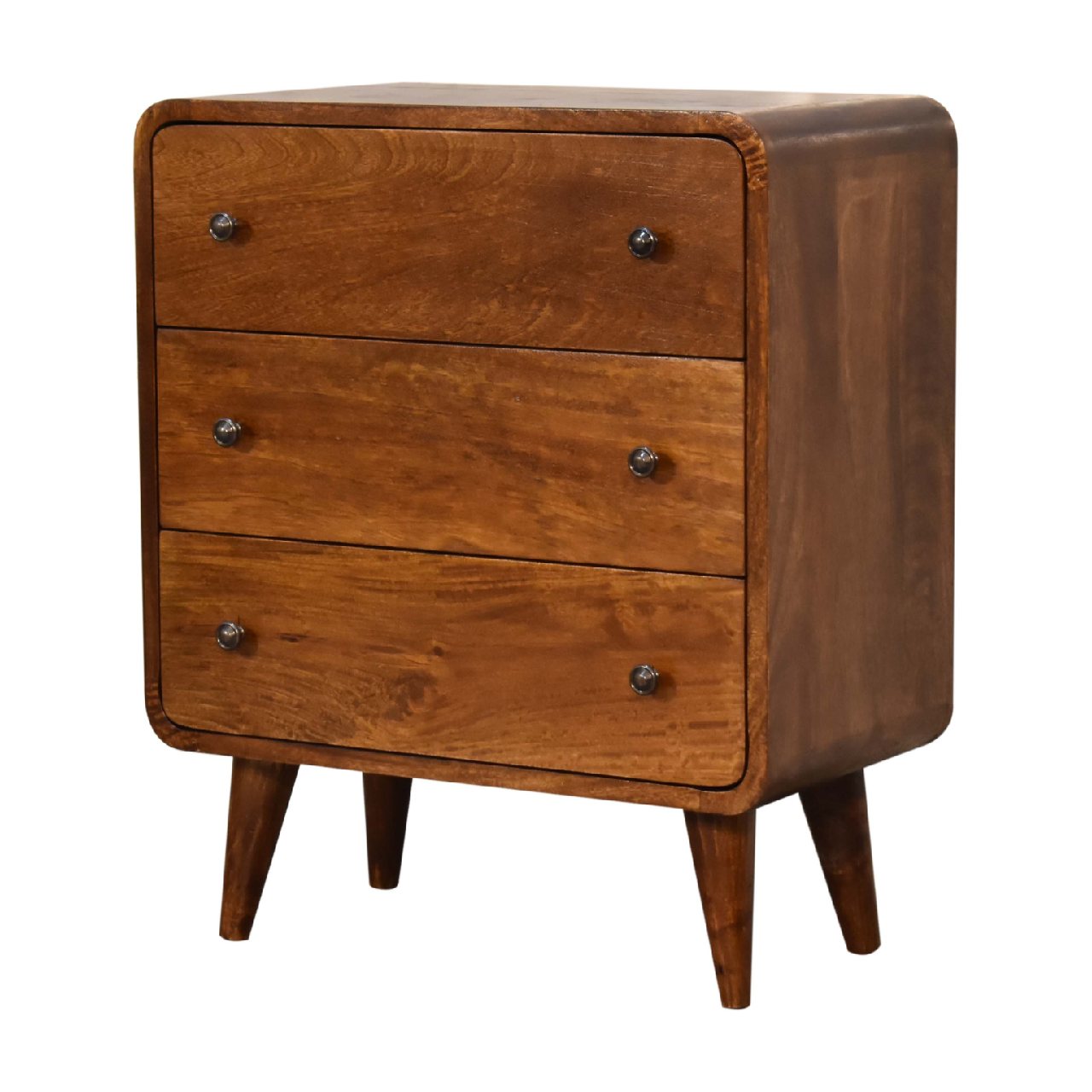 Solid Mango Wood Mini Curved Chestnut Chest