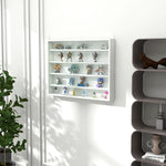 5-tier Wall Display Shelf Unit Cabinet Shelves Glass Doors | One Size | White