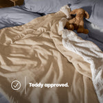 Double Sherpa Fleece Blanket - Champagne