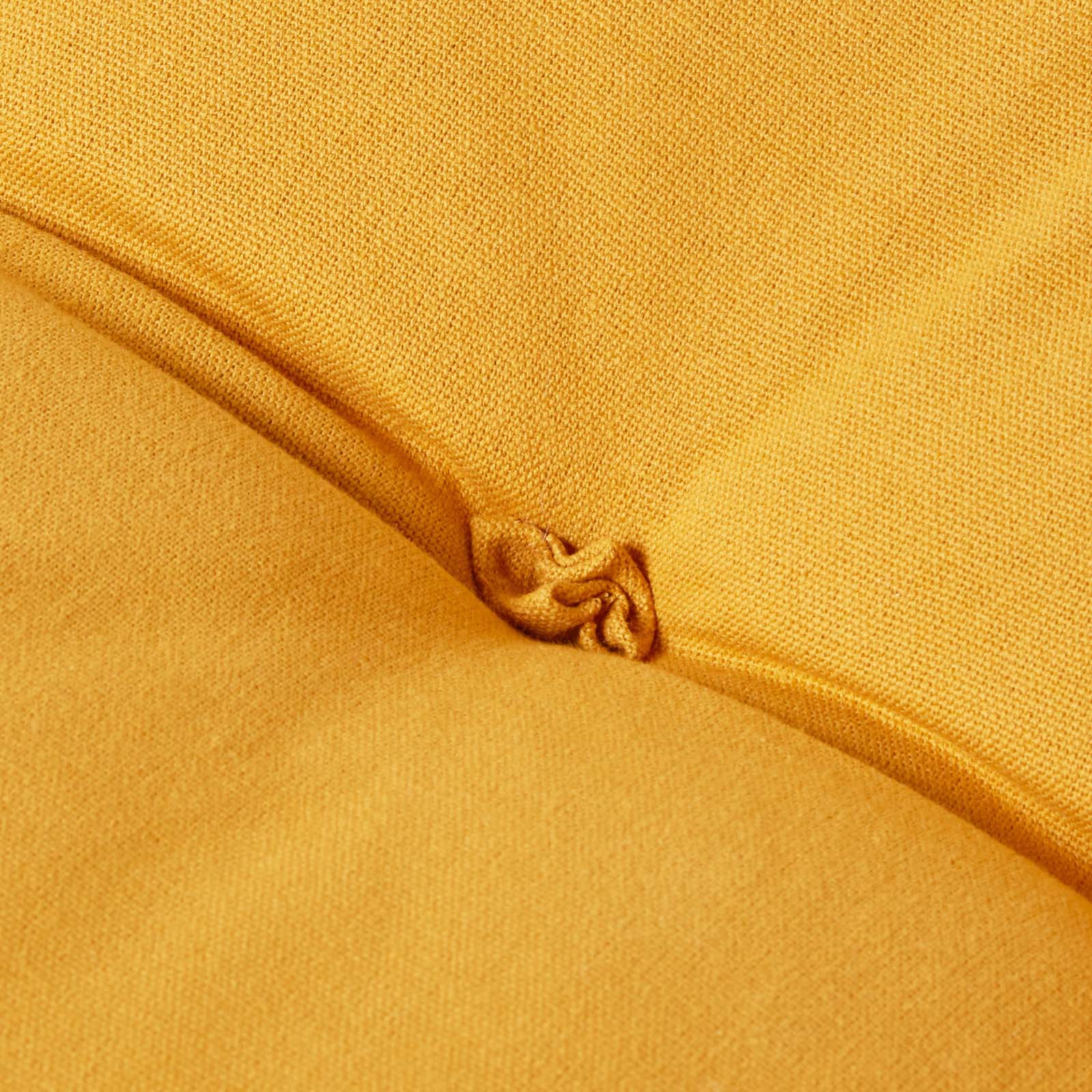 Cotton Back Support Thick Lumbar Cushion | Mustard