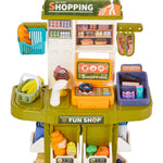 Children Pretend Supermarket Shopping Playset 38pcs Toy Accessory Set | Green