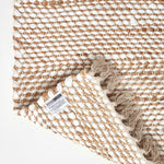 Horizon Neutral Chevron Hemp Chindi Rug | 150cm x 220cm | Natural