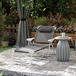Charcoal Grey Adjustable Sun Lounger