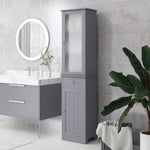 Storage Cabinet Organizer Tower With Shelves & Drawer | One Size